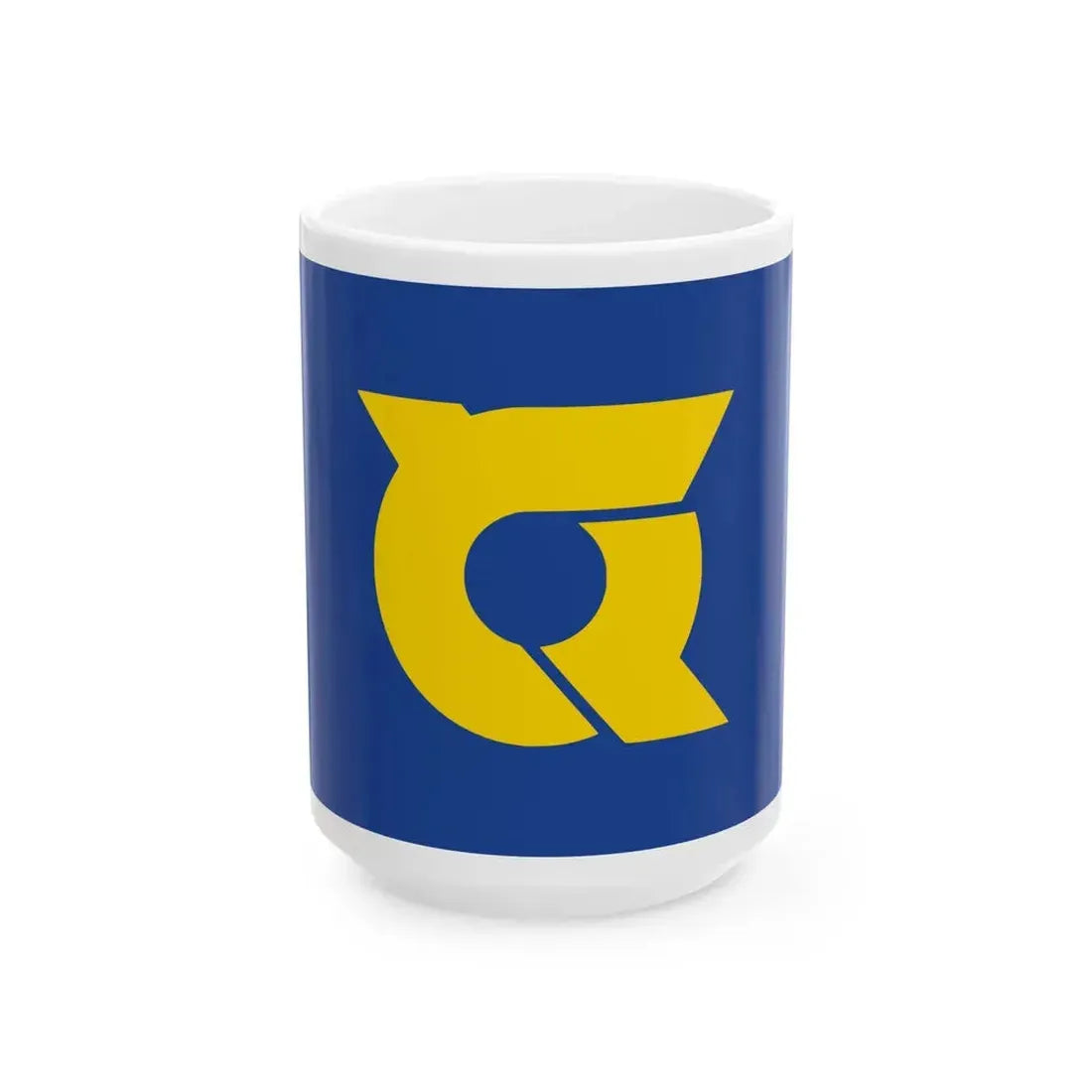 Flag of Tokushima Prefecture Japan - White Coffee Mug 15oz - Go Mug Yourself