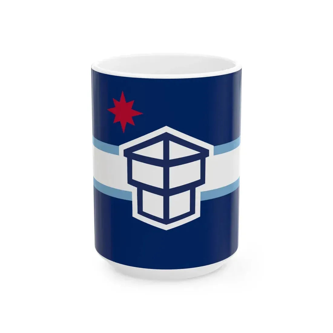 Flag of Toledo Ohio 2025 (United States) White Coffee Mug 15oz - Go Mug Yourself