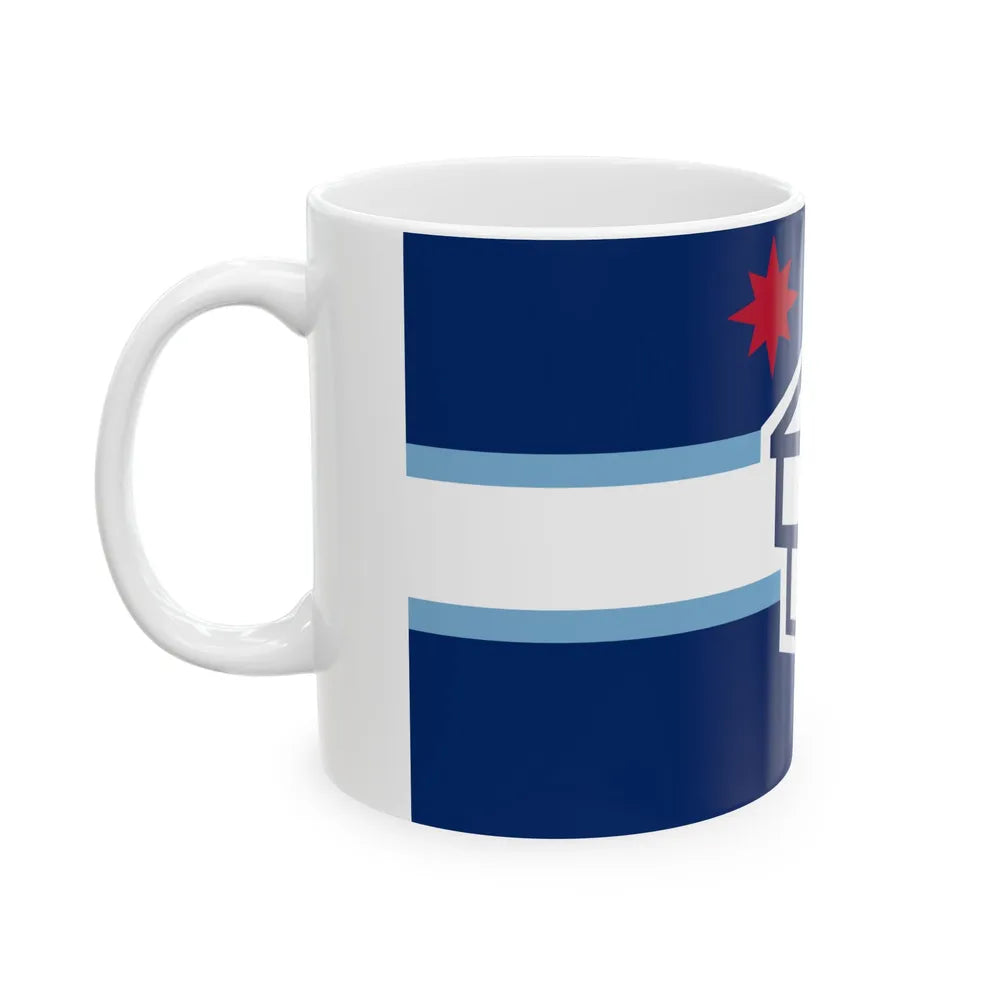 Flag of Toledo Ohio 2025 (United States) White Coffee Mug - Go Mug Yourself