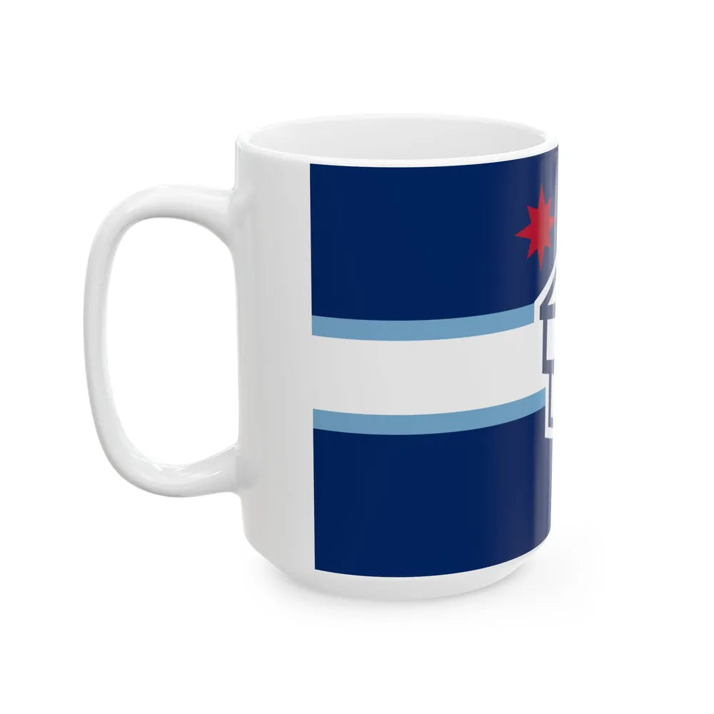 Flag of Toledo Ohio 2025 (United States) White Coffee Mug - Go Mug Yourself