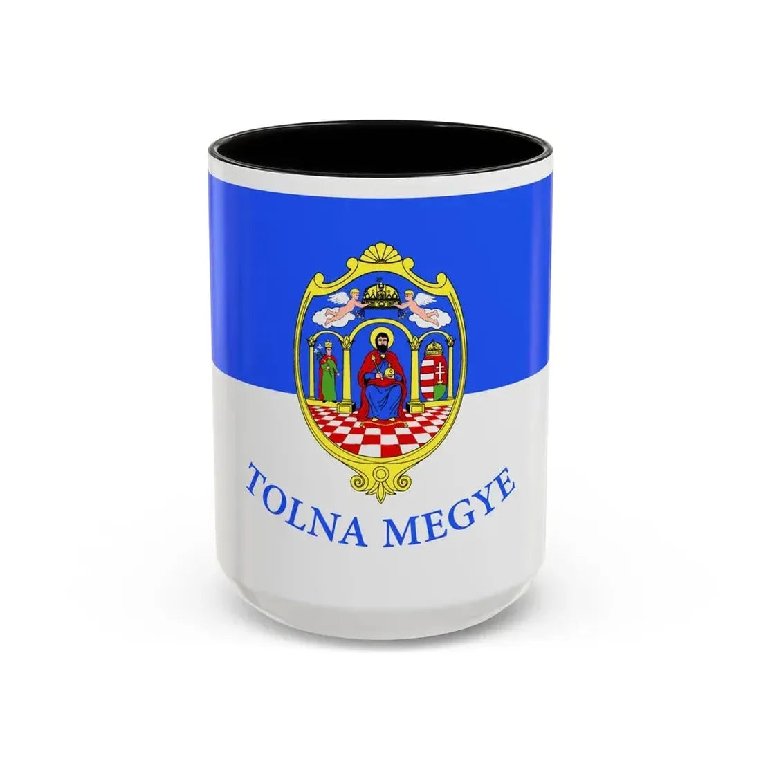 Flag of Tolna County Hungary - Accent Coffee Mug 15oz Black - Go Mug Yourself