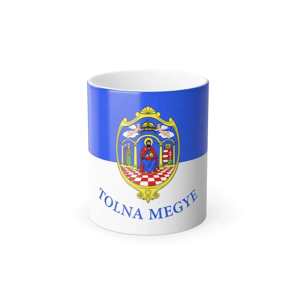 Flag of Tolna County Hungary - Color Changing Coffee Mug 11oz - Go Mug Yourself
