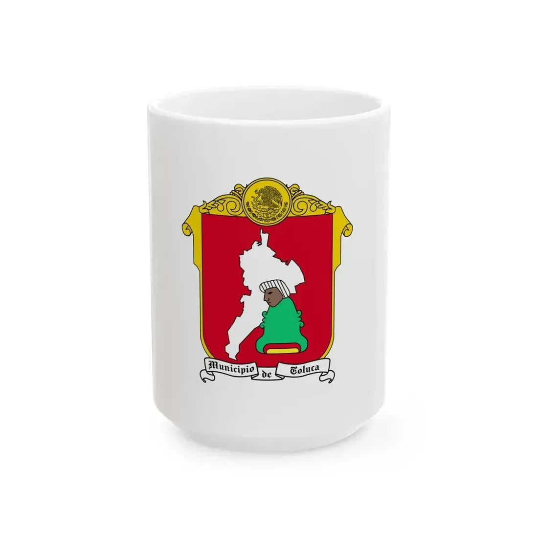 Flag of Toluca Mexico (Mexico) White Coffee Mug 15oz - Go Mug Yourself