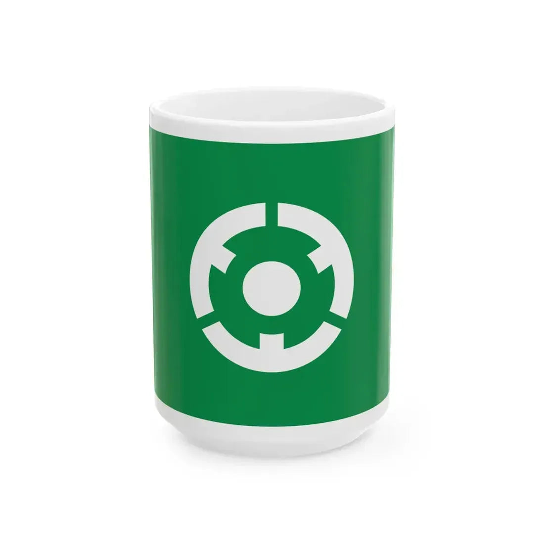 Flag of Tomioka Fukushima (Japan) White Coffee Mug 15oz - Go Mug Yourself