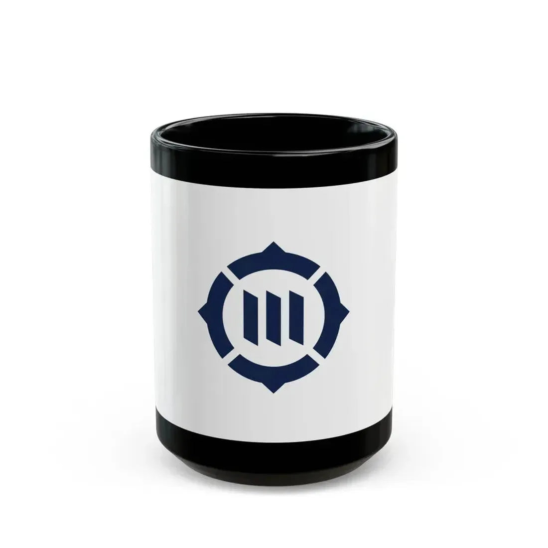Flag of Toyokawa Aichi Japan - Black Coffee Mug 15oz - Go Mug Yourself