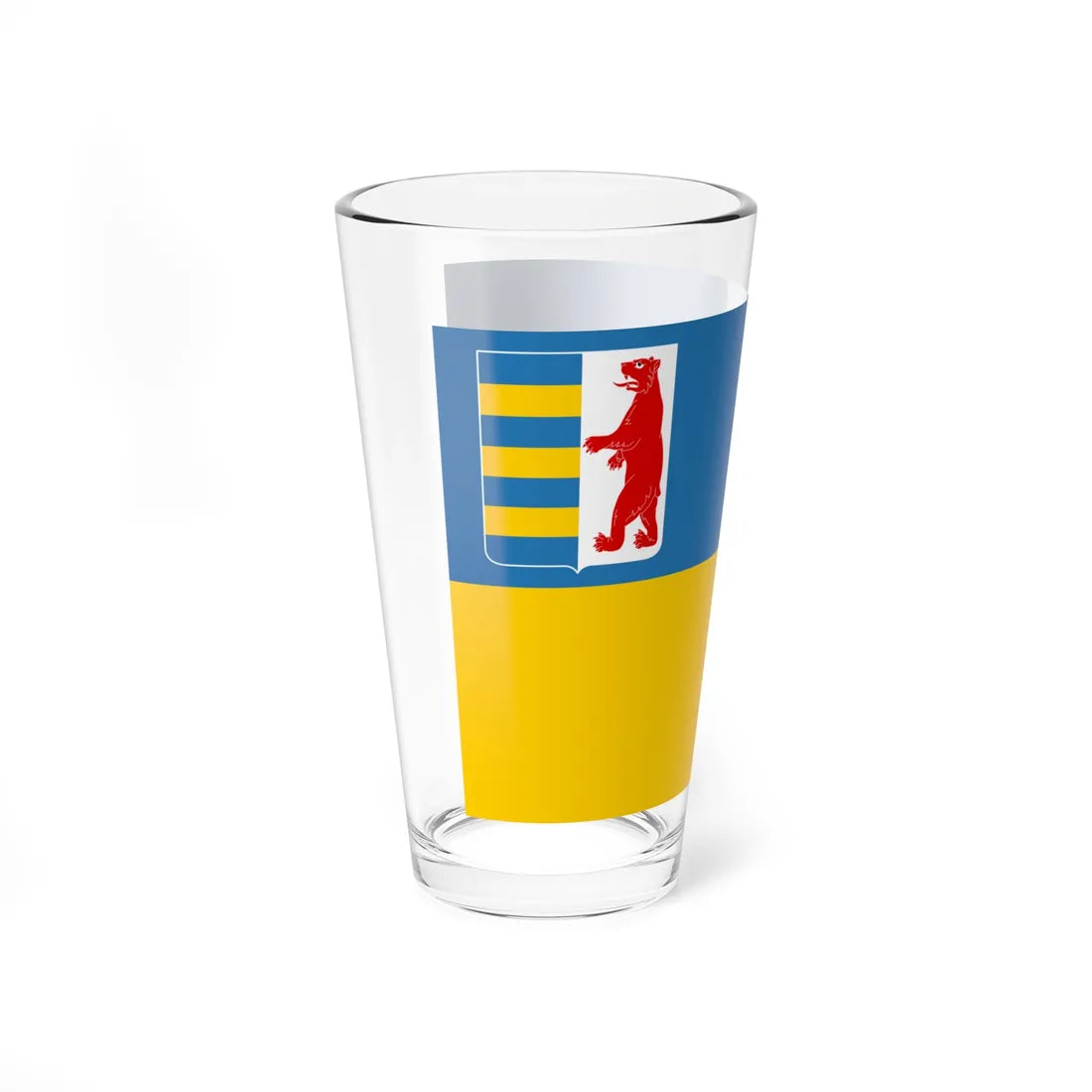 Flag of Transcarpathian Oblast (Ukraine) Pint Glass 16oz - Go Mug Yourself