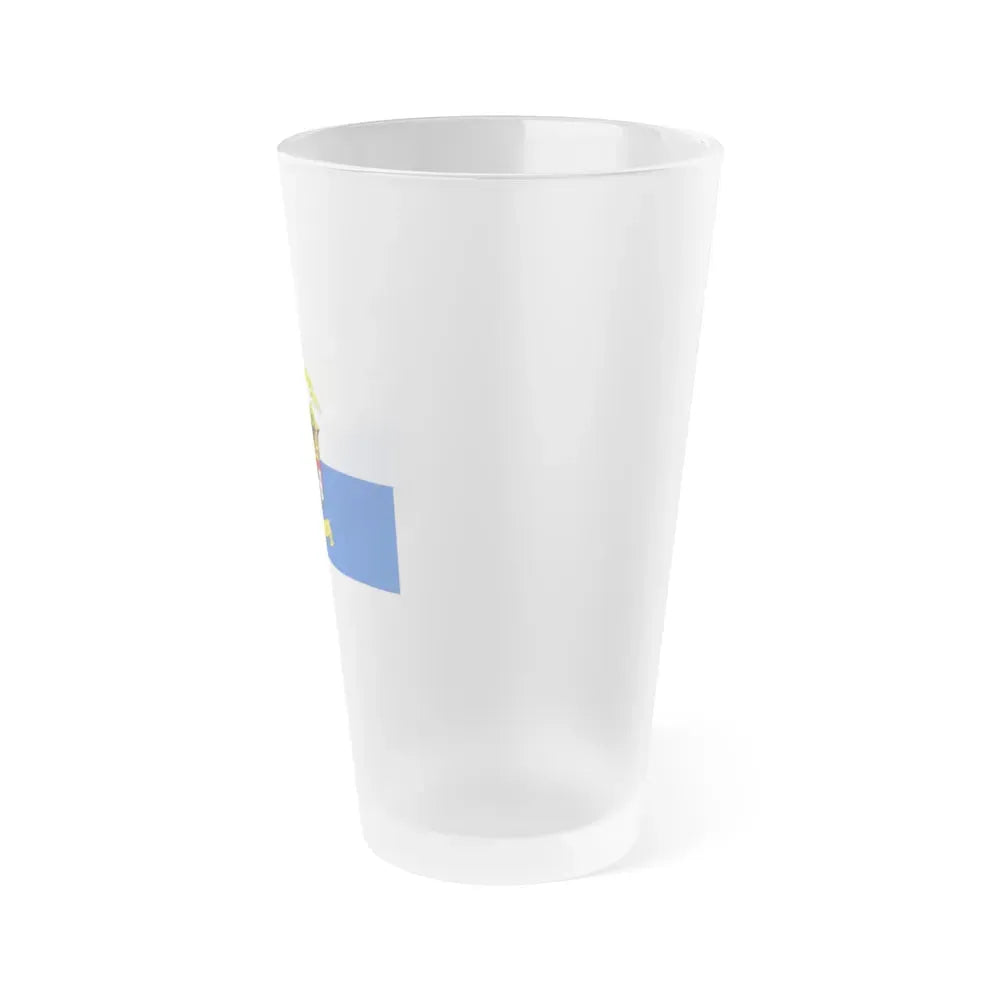 Flag of Traunstein Germany - Frosted Pint Glass 16oz - Go Mug Yourself
