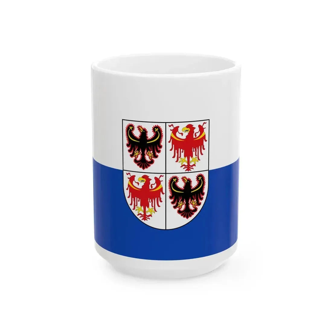 Flag of Trentino-South Tyrol (Italy) White Coffee Mug 15oz - Go Mug Yourself