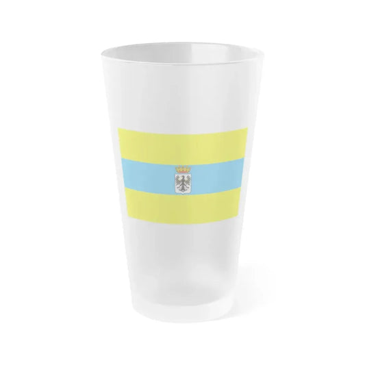 Flag of Trento Italy - Frosted Pint Glass 16oz 16oz Frosted - Go Mug Yourself