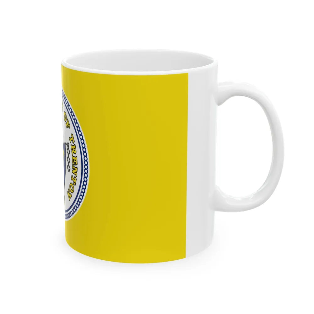 Flag of Trenton New Jersey (United States) White Coffee Mug - Go Mug Yourself