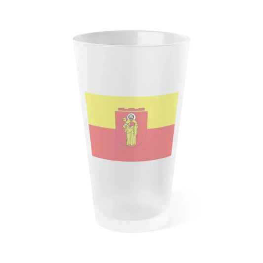 Flag of Trier Germany - Frosted Pint Glass 16oz 16oz Frosted - Go Mug Yourself