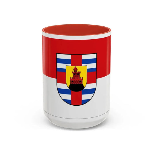 Flag of Trier Saarburg Germany - Accent Coffee Mug 15oz Red - Go Mug Yourself