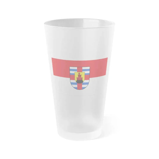 Flag of Trier Saarburg Germany - Frosted Pint Glass 16oz 16oz Frosted - Go Mug Yourself
