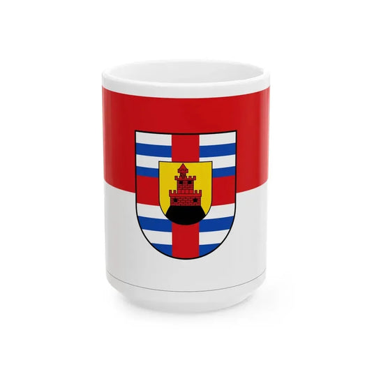 Flag of Trier Saarburg Germany - White Coffee Mug 15oz - Go Mug Yourself