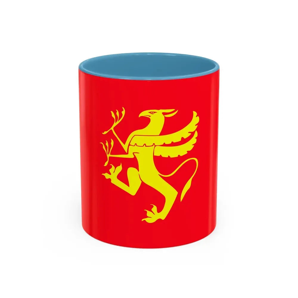 Flag of Troms Norway - Accent Coffee Mug 11oz Light Blue - Go Mug Yourself