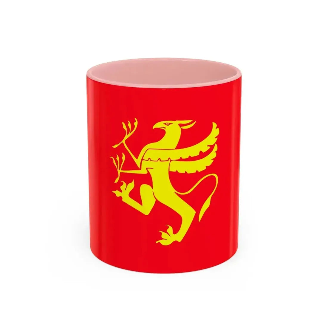 Flag of Troms Norway - Accent Coffee Mug 11oz Pink - Go Mug Yourself