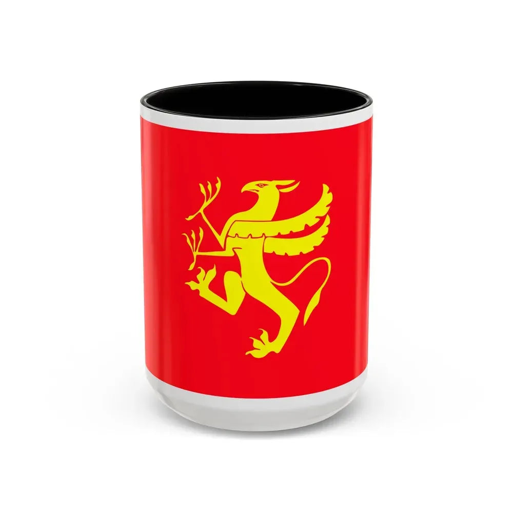 Flag of Troms Norway - Accent Coffee Mug 15oz Black - Go Mug Yourself