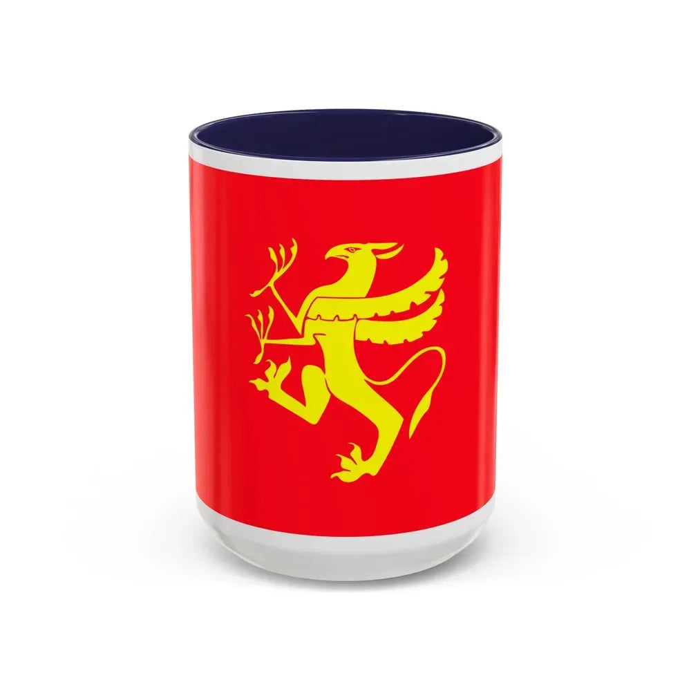 Flag of Troms Norway - Accent Coffee Mug 15oz Navy - Go Mug Yourself