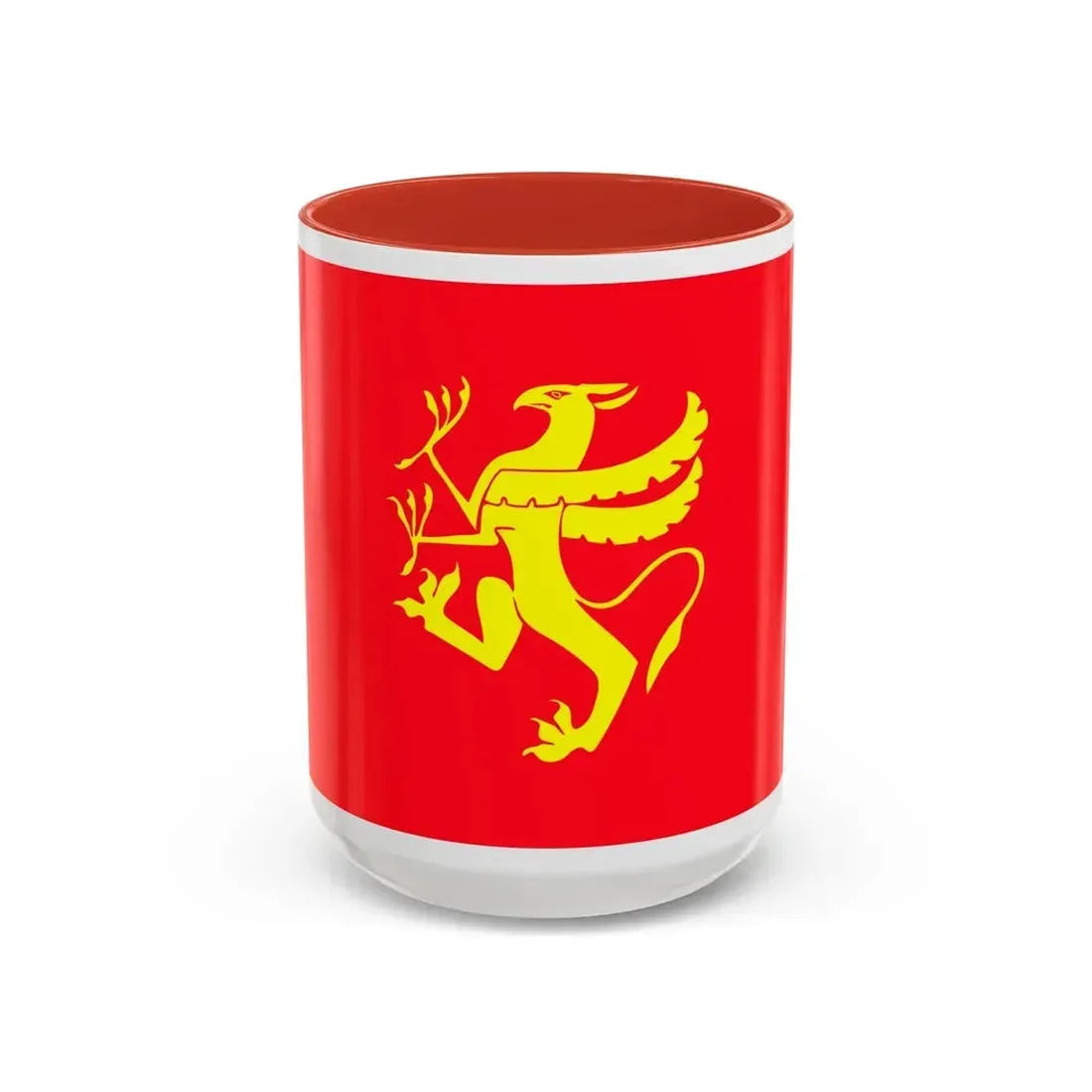 Flag of Troms Norway - Accent Coffee Mug 15oz Red - Go Mug Yourself