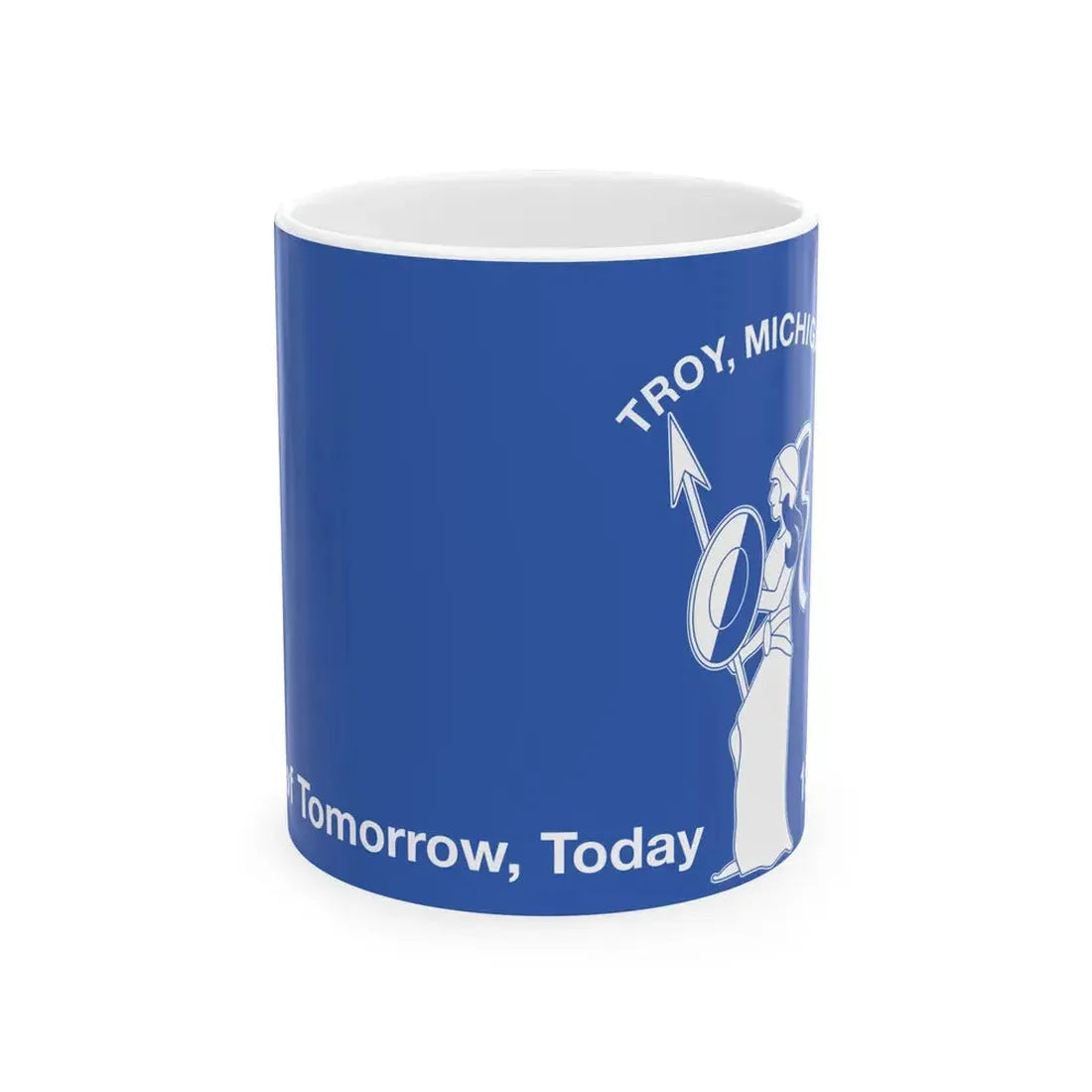 Flag of Troy Michigan (United States) White Coffee Mug 11oz - Go Mug Yourself