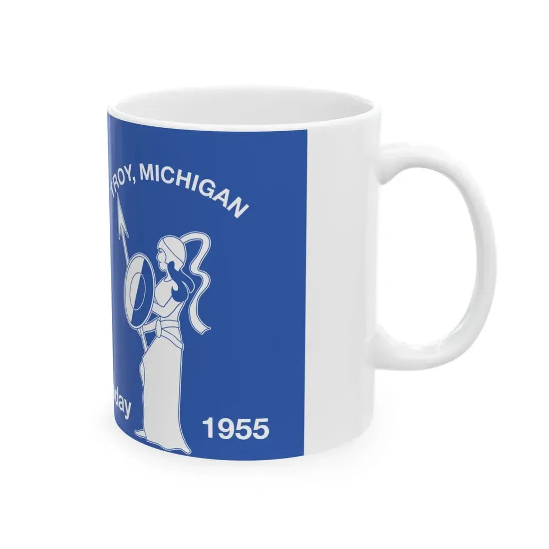 Flag of Troy Michigan (United States) White Coffee Mug - Go Mug Yourself