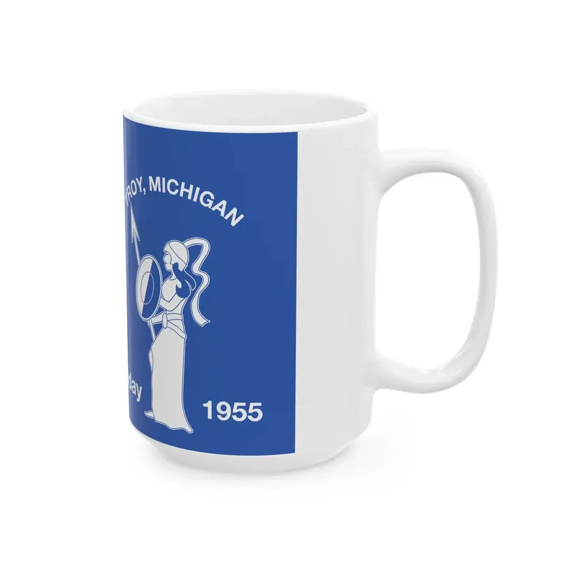 Flag of Troy Michigan (United States) White Coffee Mug - Go Mug Yourself