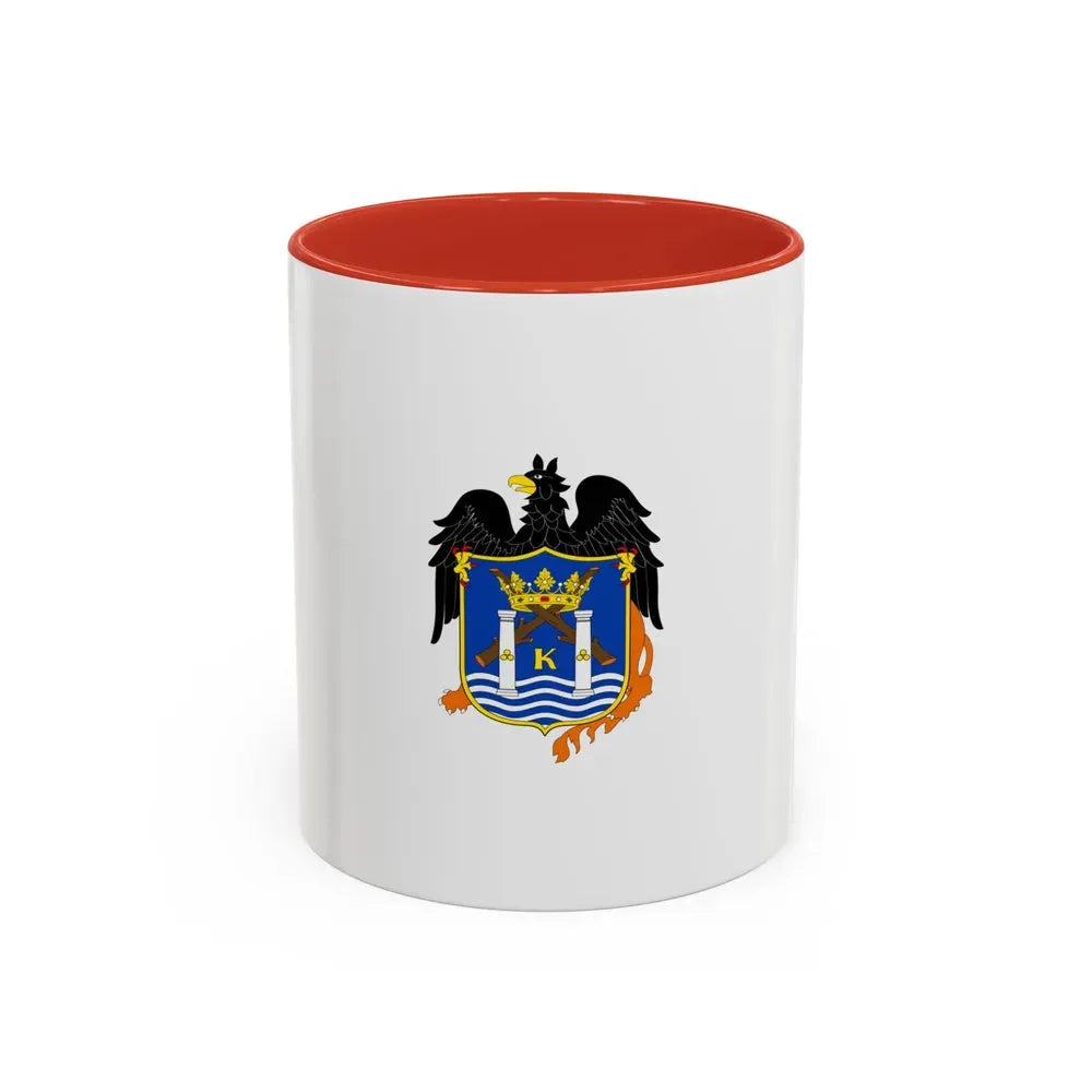 Flag of Trujillo capital of the La Libertad Region Peru - Accent Coffee Mug 11oz Red - Go Mug Yourself
