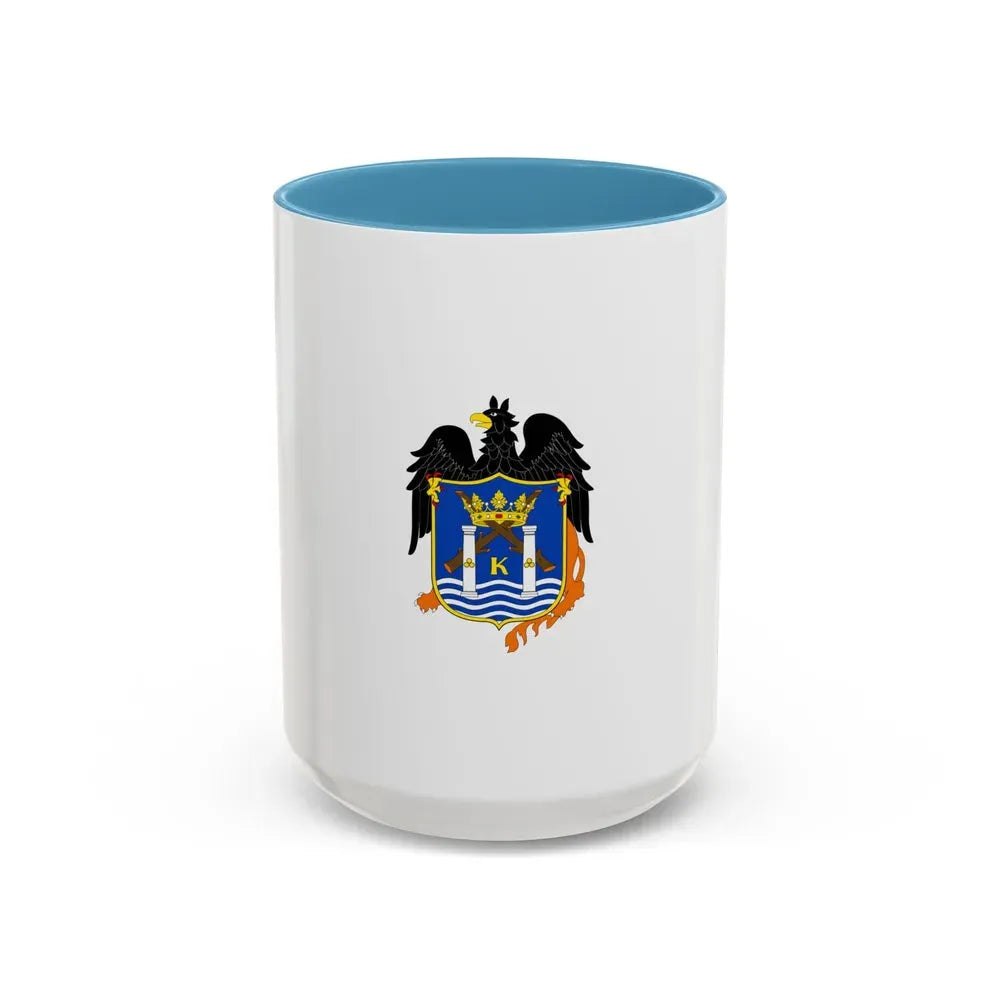 Flag of Trujillo capital of the La Libertad Region Peru - Accent Coffee Mug 15oz Light Blue - Go Mug Yourself