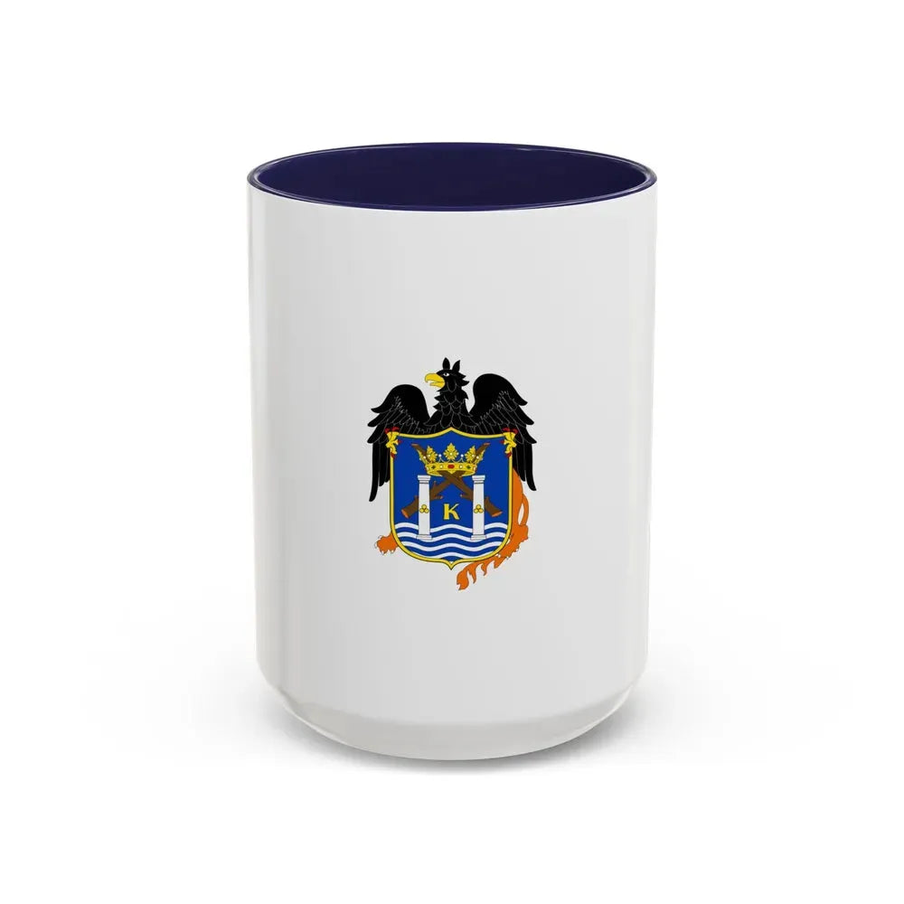 Flag of Trujillo capital of the La Libertad Region Peru - Accent Coffee Mug 15oz Navy - Go Mug Yourself