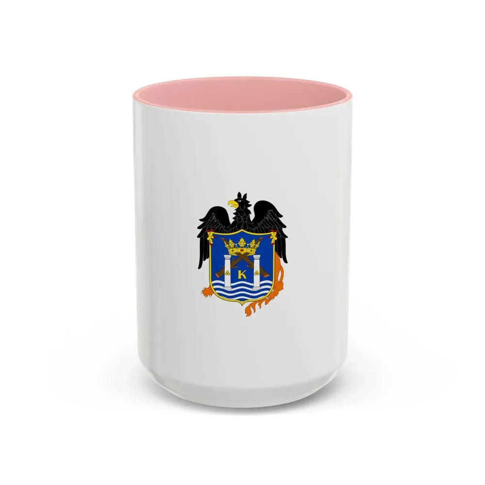Flag of Trujillo capital of the La Libertad Region Peru - Accent Coffee Mug 15oz Pink - Go Mug Yourself