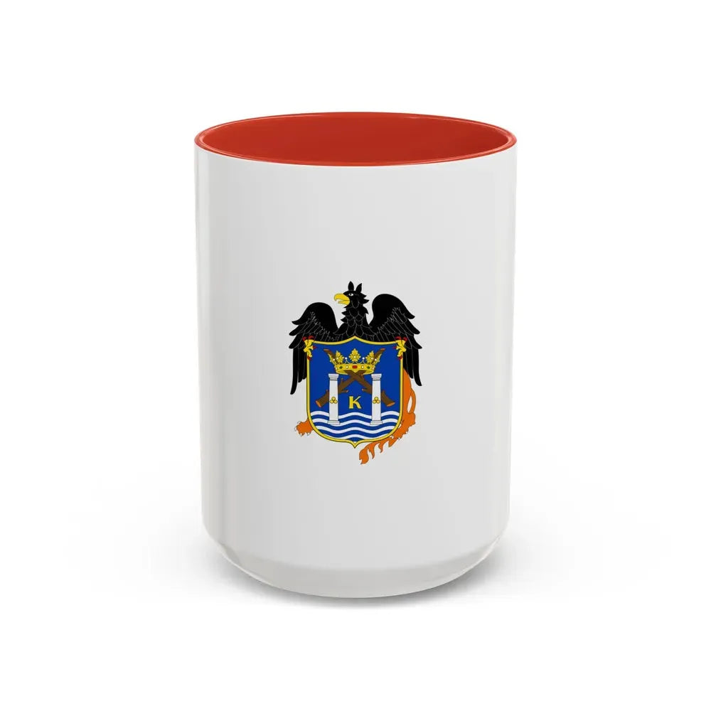 Flag of Trujillo capital of the La Libertad Region Peru - Accent Coffee Mug 15oz Red - Go Mug Yourself