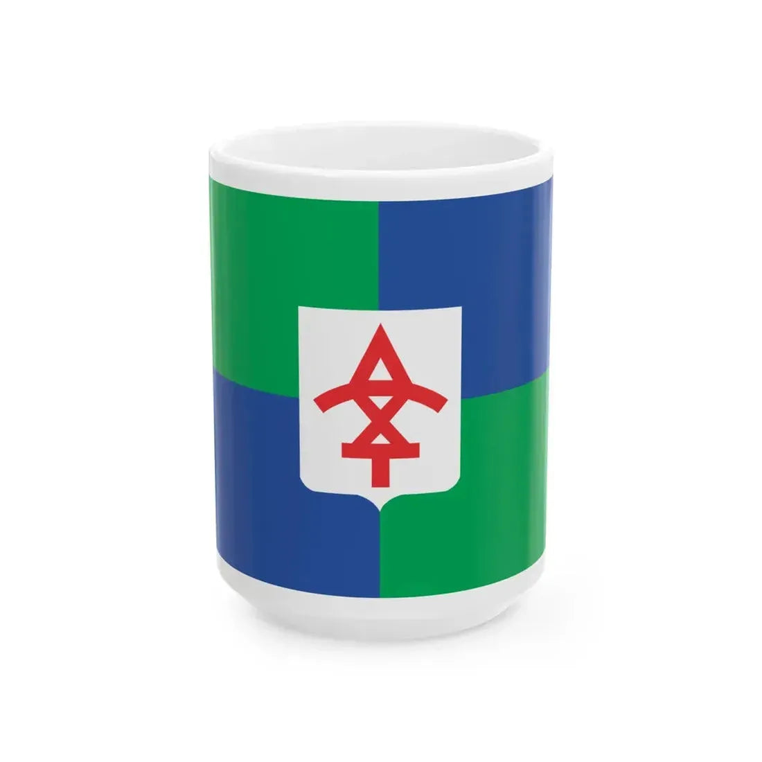 Flag of Tsqaltubo Municipality (Georgia) White Coffee Mug 15oz - Go Mug Yourself