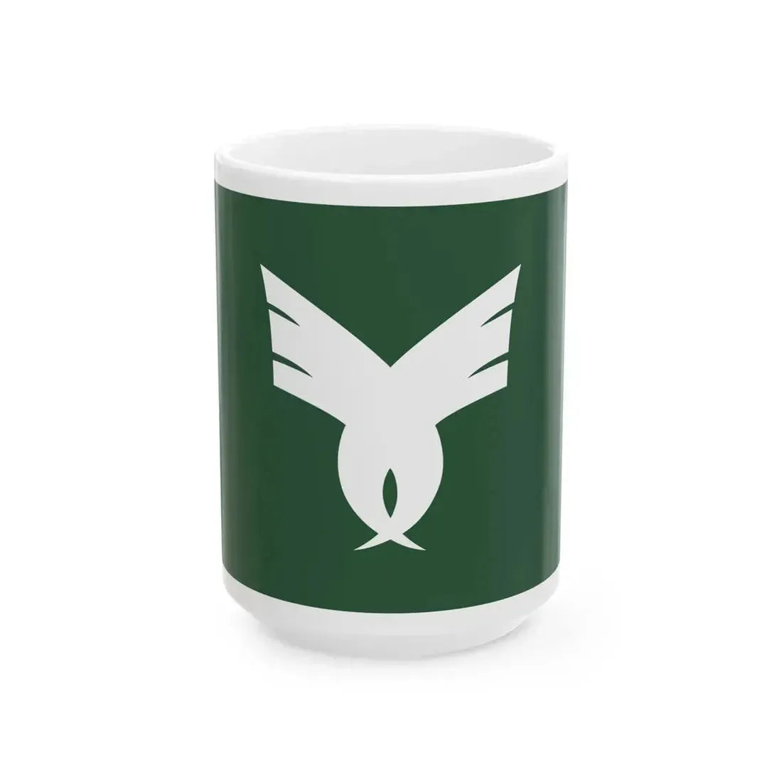 Flag of Tsunagi Kumamoto (Japan) White Coffee Mug 15oz - Go Mug Yourself