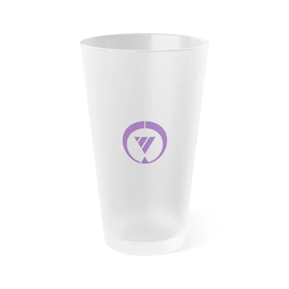Flag of Tsushima Aichi Japan - Frosted Pint Glass 16oz 16oz Frosted - Go Mug Yourself