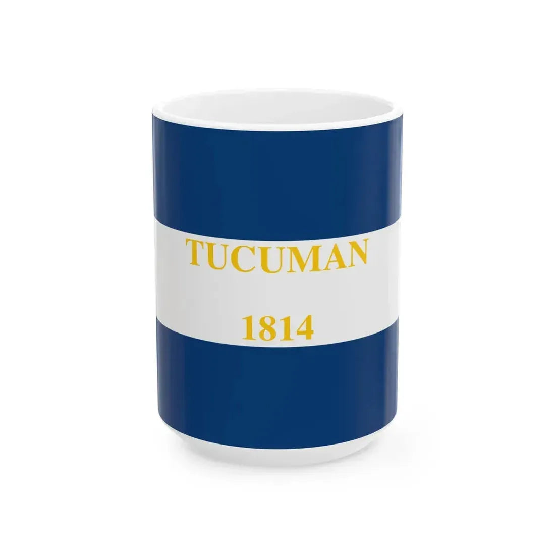 Flag of Tucuman 1814 (Argentina) White Coffee Mug 15oz - Go Mug Yourself