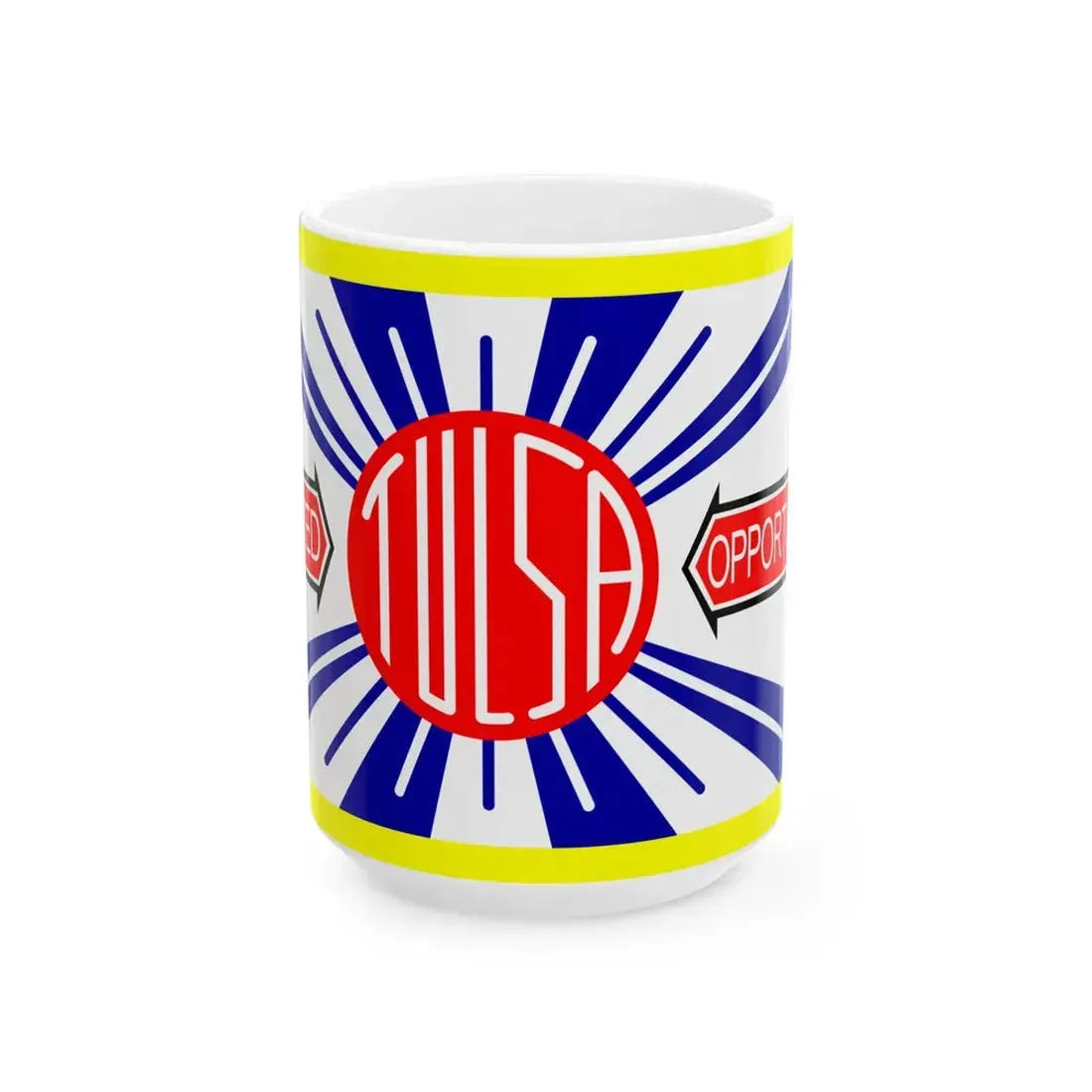 Flag of Tulsa 1924-1941 (United States) White Coffee Mug 15oz - Go Mug Yourself