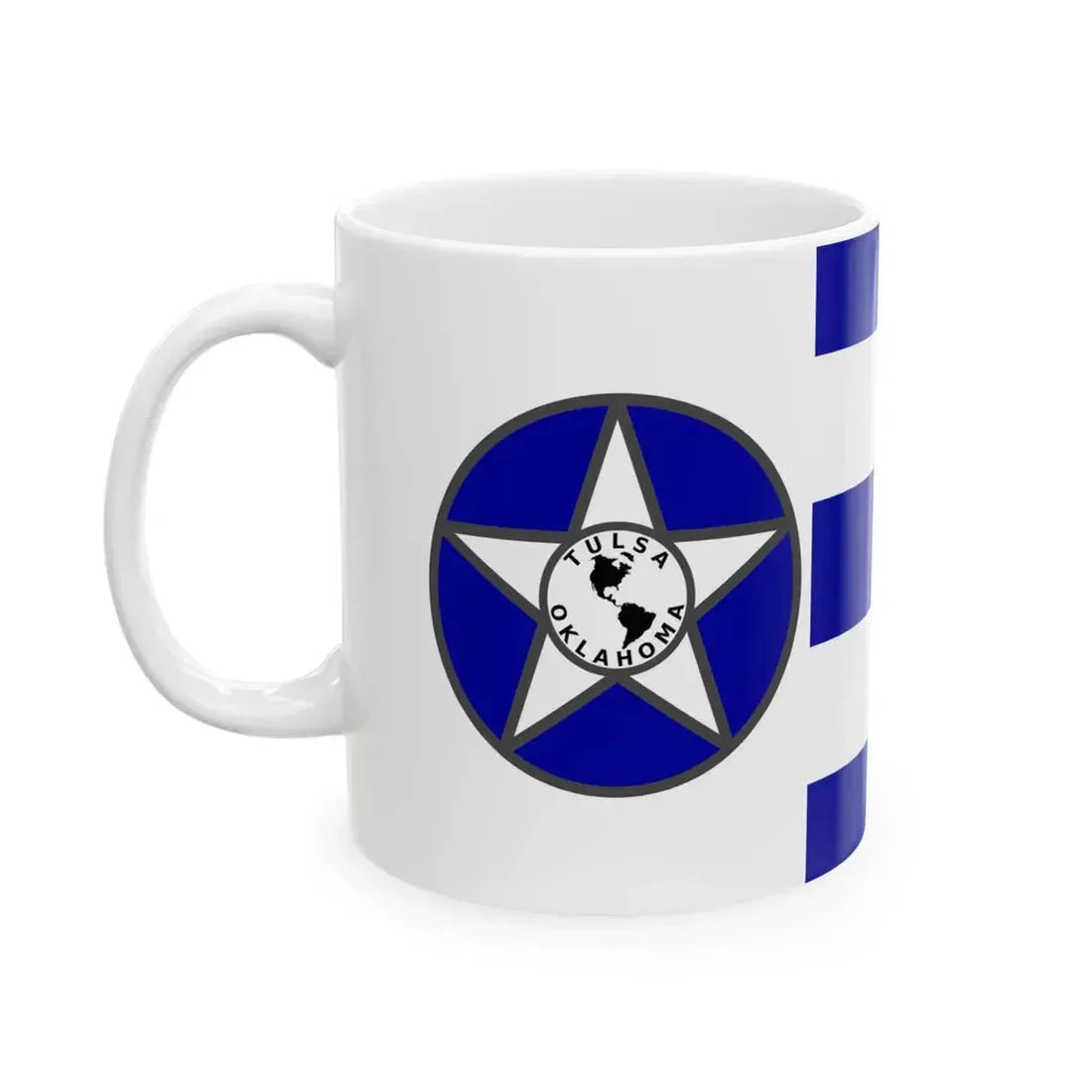 Flag of Tulsa 1941-1973 (United States) White Coffee Mug - Go Mug Yourself