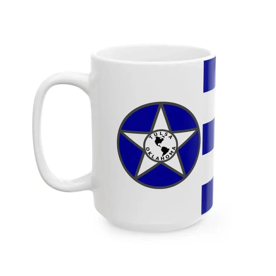 Flag of Tulsa 1941-1973 (United States) White Coffee Mug - Go Mug Yourself