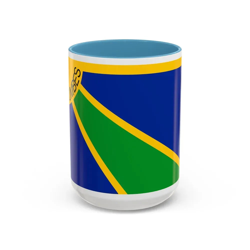 Flag of Tumbes capital of the Tumbes Region Peru - Accent Coffee Mug 15oz Light Blue - Go Mug Yourself