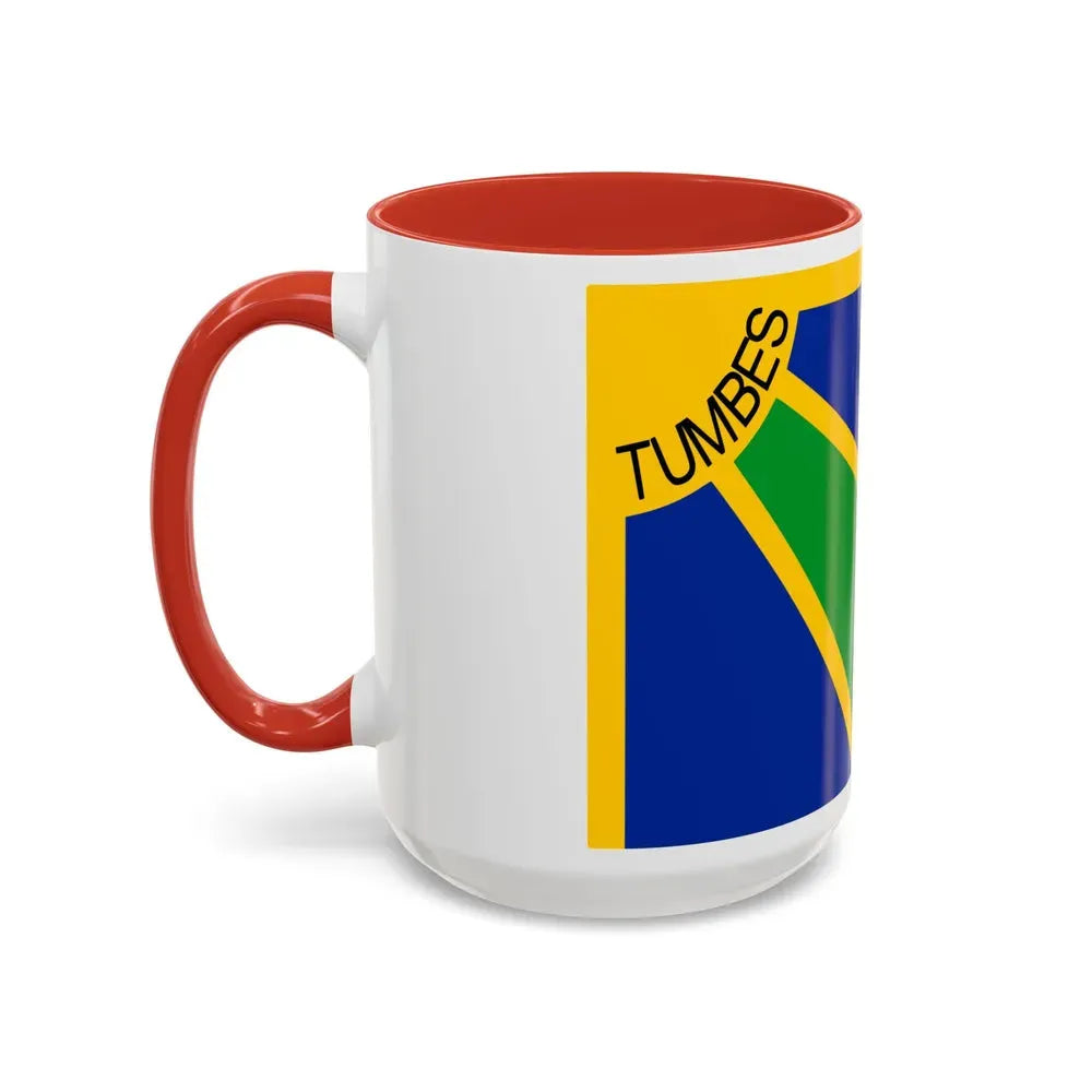 Flag of Tumbes capital of the Tumbes Region Peru - Accent Coffee Mug - Go Mug Yourself