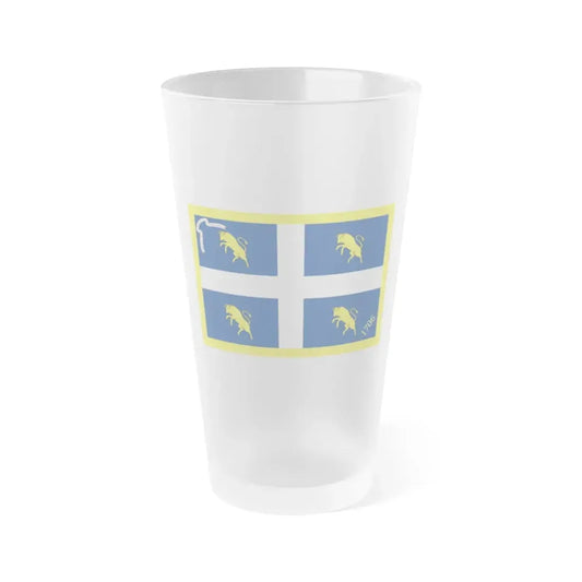 Flag of Turin Italy - Frosted Pint Glass 16oz 16oz Frosted - Go Mug Yourself