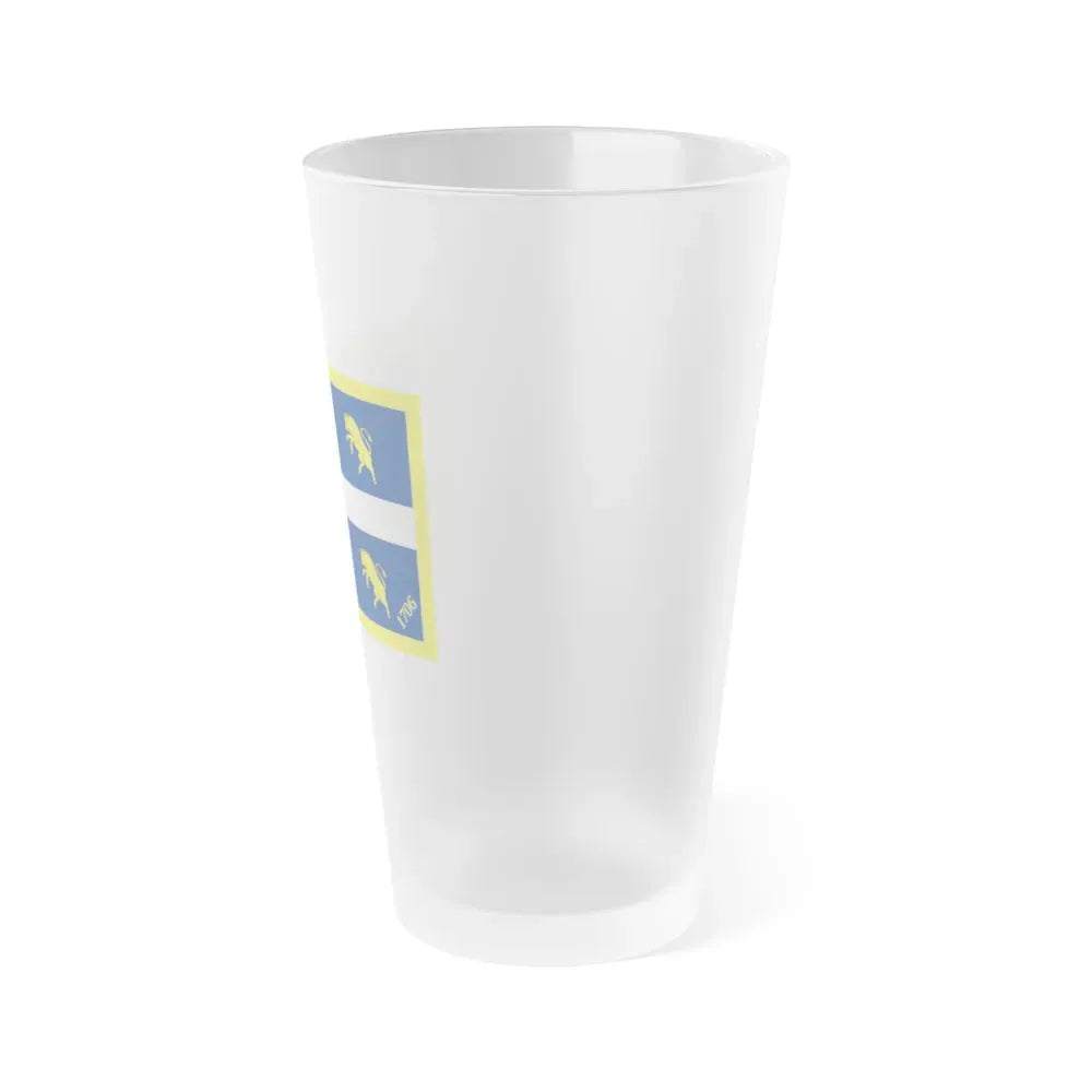 Flag of Turin Italy - Frosted Pint Glass 16oz - Go Mug Yourself