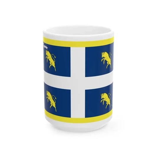 Flag of Turin Italy - White Coffee Mug 15oz - Go Mug Yourself