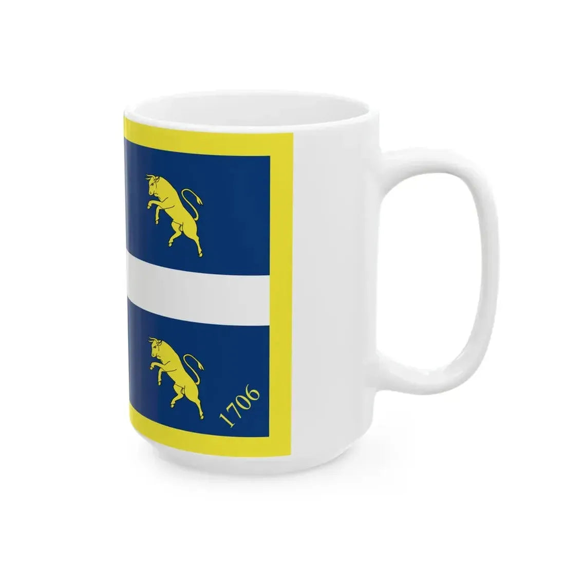 Flag of Turin (Italy) White Coffee Mug - Go Mug Yourself