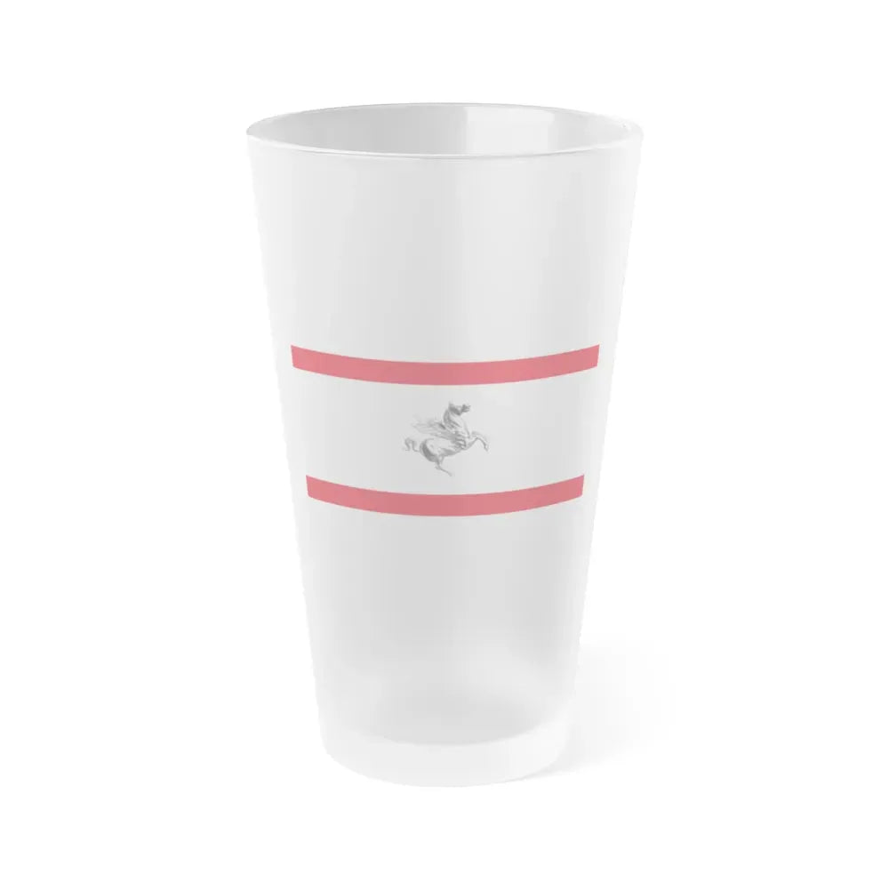 Flag of Tuscany Italy - Frosted Pint Glass 16oz 16oz Frosted - Go Mug Yourself
