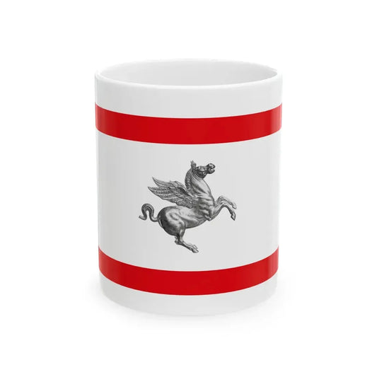 Flag of Tuscany (Italy) White Coffee Mug 11oz - Go Mug Yourself