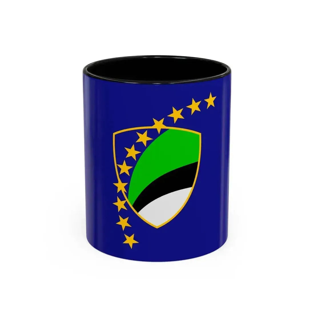 Flag of Tuzla Canton Bosnia and Herzegovina - Accent Coffee Mug 11oz Black - Go Mug Yourself
