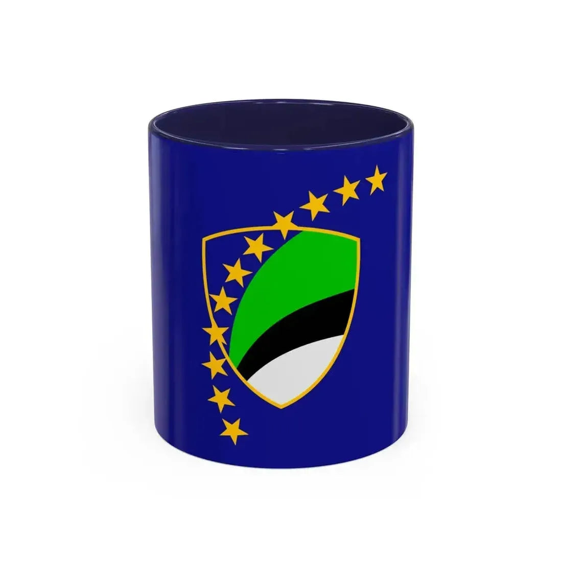 Flag of Tuzla Canton Bosnia and Herzegovina - Accent Coffee Mug 11oz Navy - Go Mug Yourself