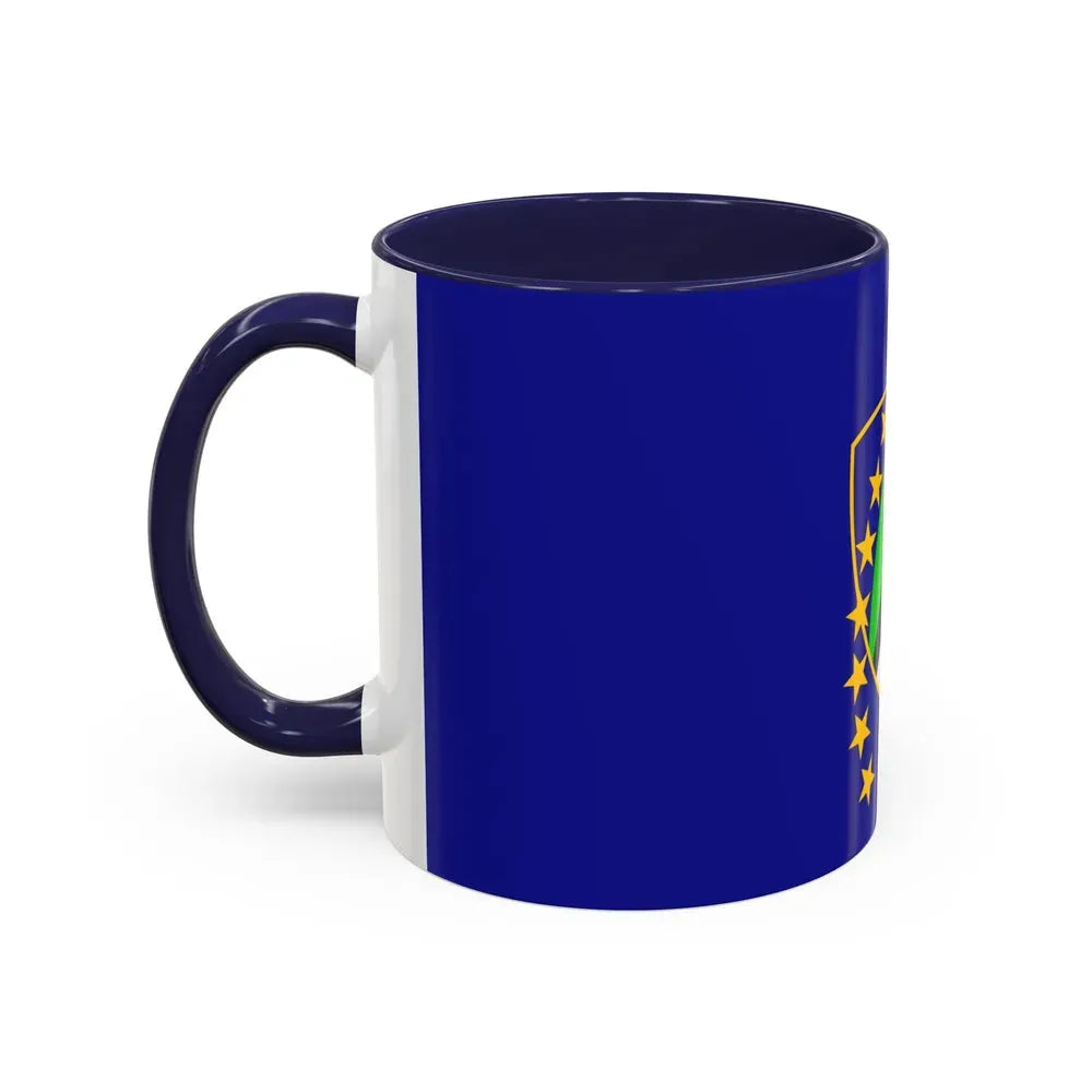 Flag of Tuzla Canton Bosnia and Herzegovina - Accent Coffee Mug - Go Mug Yourself