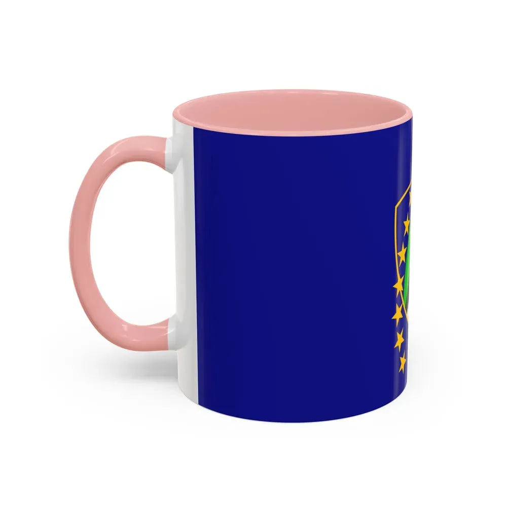 Flag of Tuzla Canton Bosnia and Herzegovina - Accent Coffee Mug - Go Mug Yourself